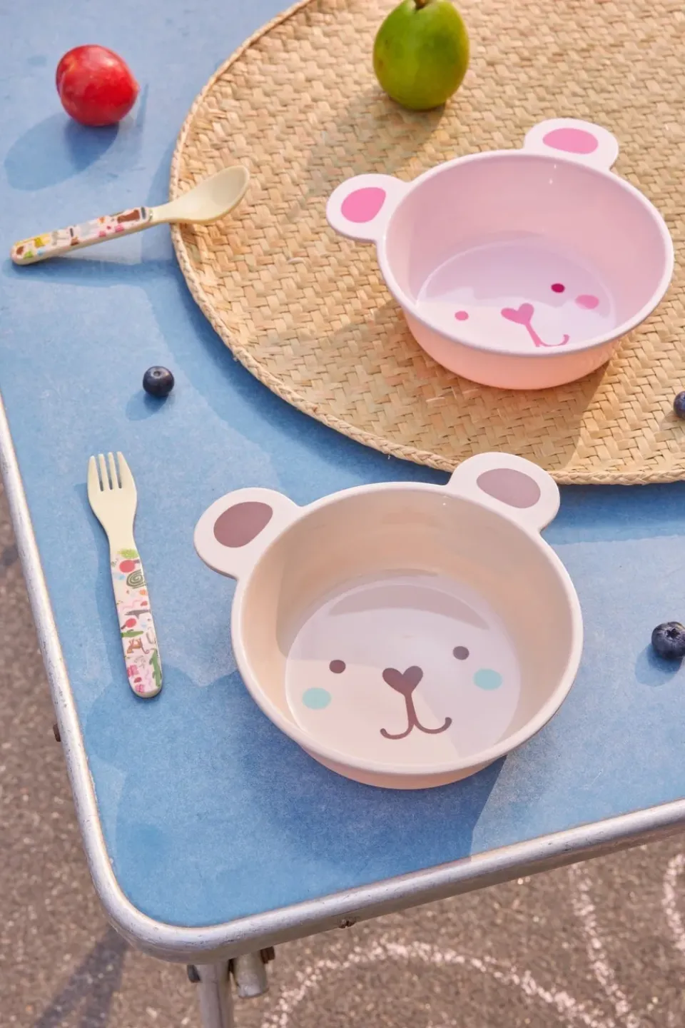 RICE bear-shaped melamine bowl 50 cl, Pink Hot