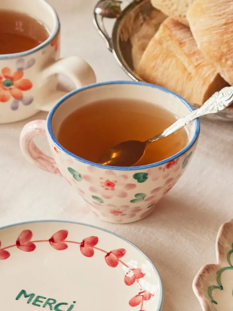 RICE ceramic teacup, Pink Outlet
