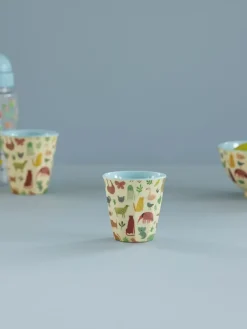 RICE children's cup melamine, Sweet Jungle Print-Soft Blue Clearance