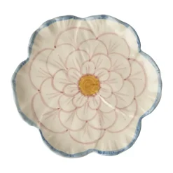 RICE Flower plate Ø19.5 cm, border Blue Best