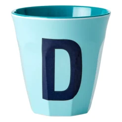 RICE melamin cup medium letter - D 30 cl, Mint Blue Sale