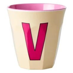 RICE melamin cup medium letter - V 30 cl, Soft yellow PinkWhite Discount