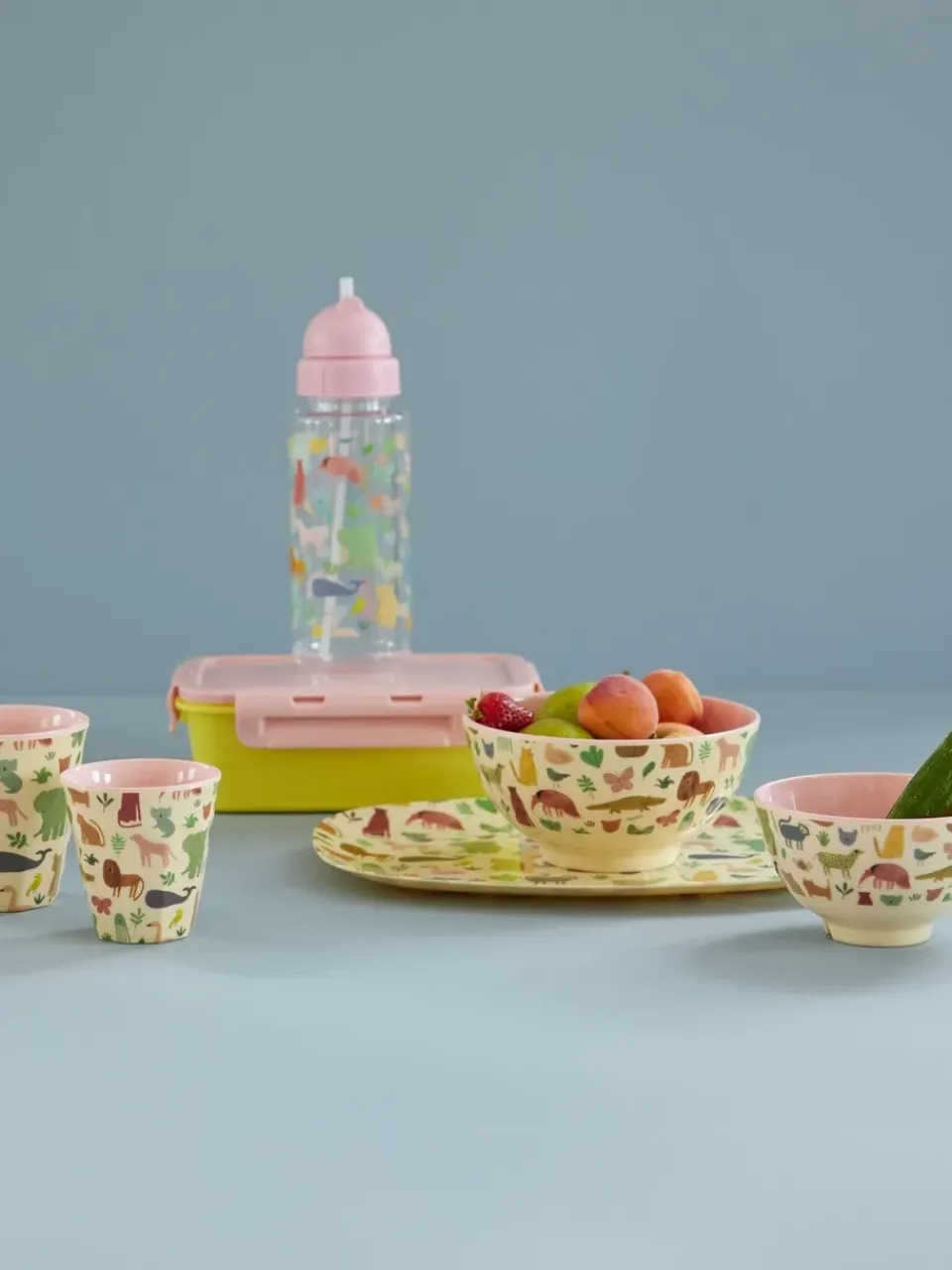 RICE melamine bowl medium, Sweet Jungle Print-Soft Pink Discount