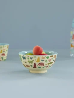 RICE melamine bowl medium, Sweet Jungle Print-Soft Blue Sale