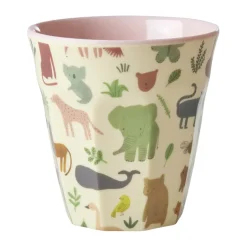 RICE melamine cup medium, Sweet Jungle Print-Soft Pink Online