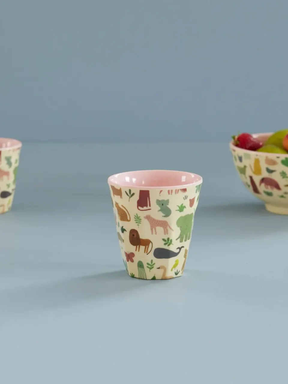 RICE melamine cup medium, Sweet Jungle Print-Soft Pink Online