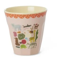 RICE melamine cup medium, Wildlife Pink Hot