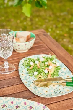 RICE melamine plate 22x30 cm, Summer bloom Blue Best