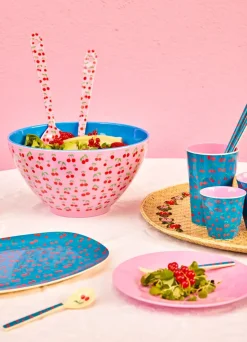 RICE salad servers melamine 2 pieces, Cherry Pink