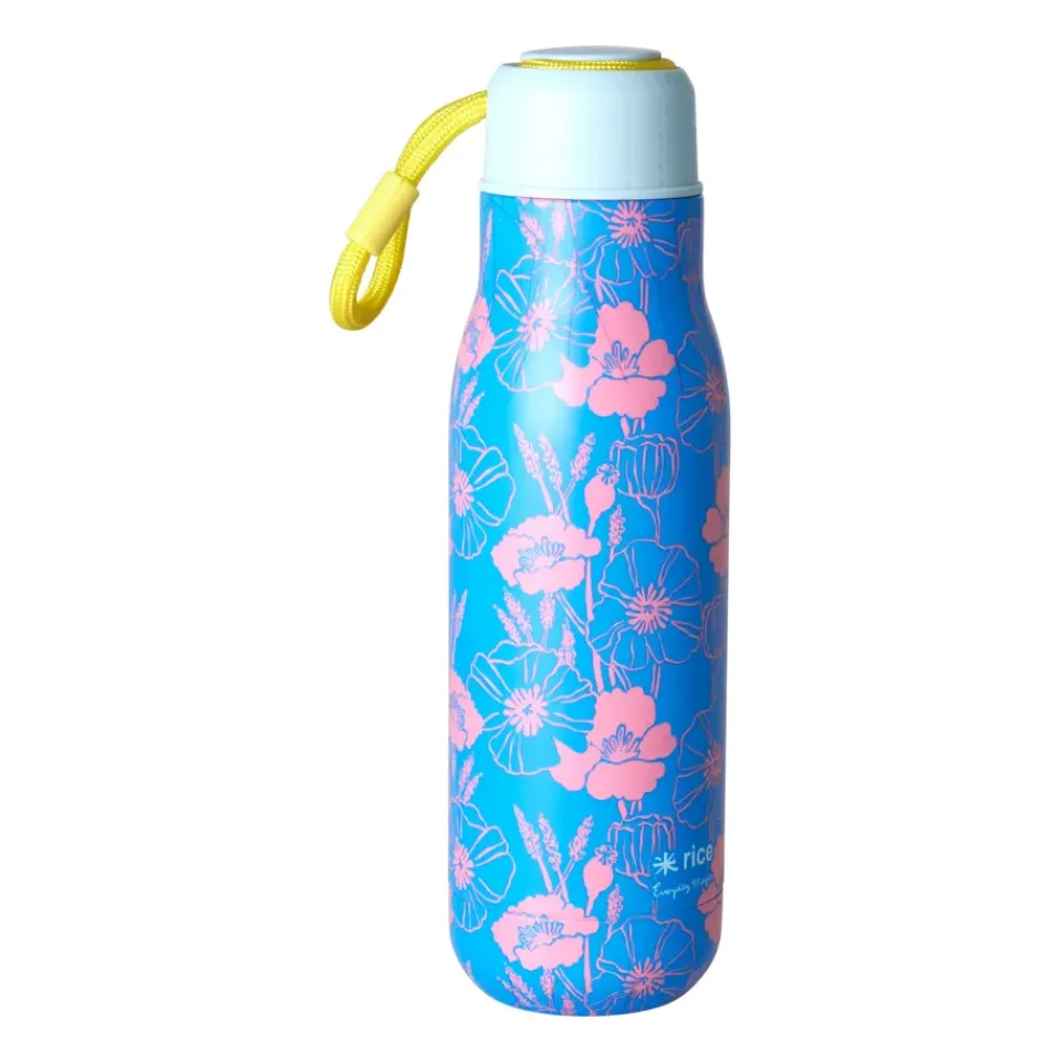 RICE thermos bottle 50 cl, Poppie love- Blue Clearance