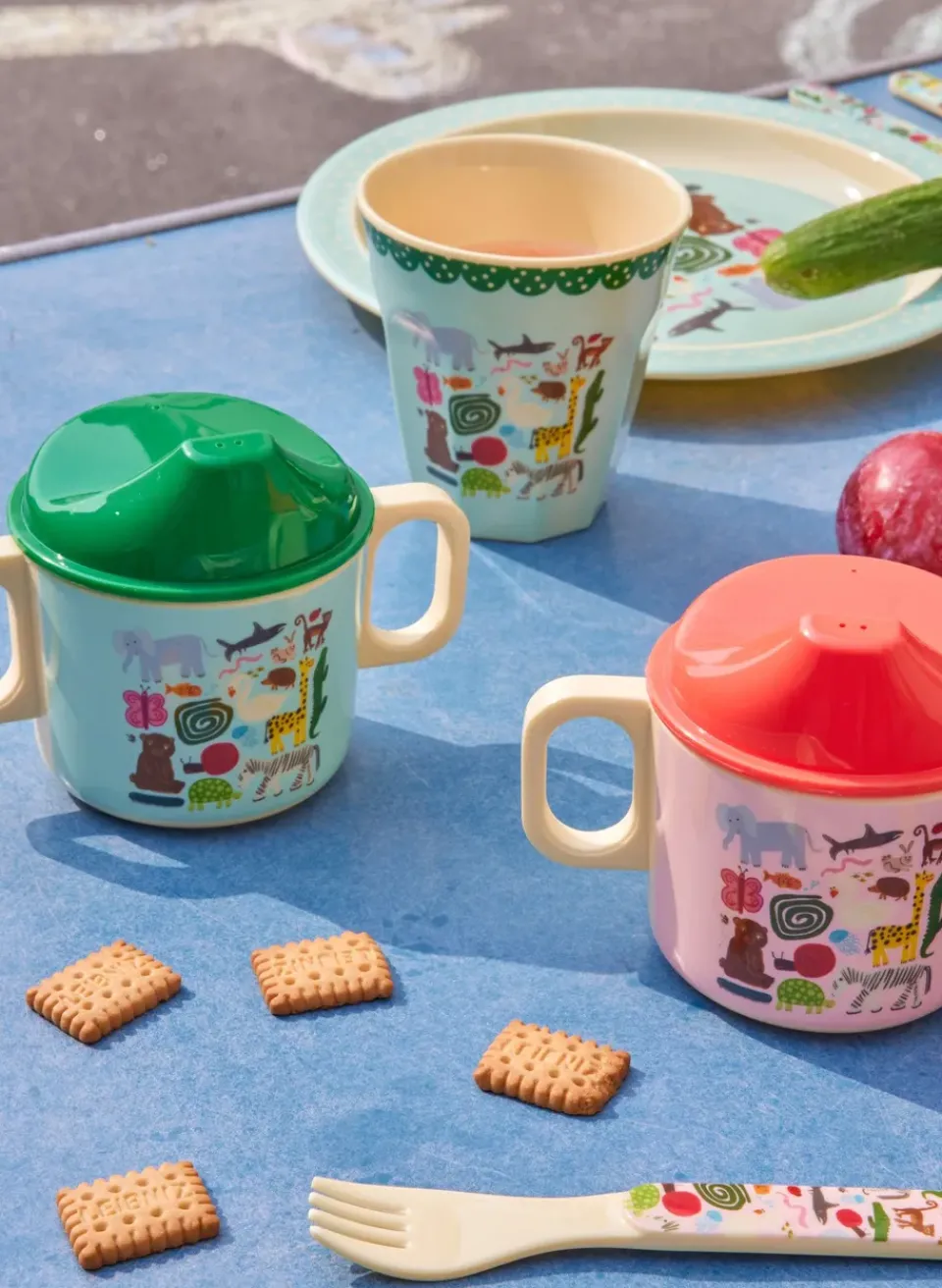 RICE wildlife children's mug with two handles 25 cl, Pink Best