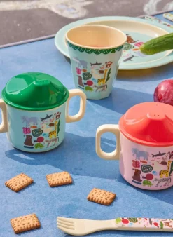 RICE wildlife children's mug with two handles 25 cl, Mint Green Online