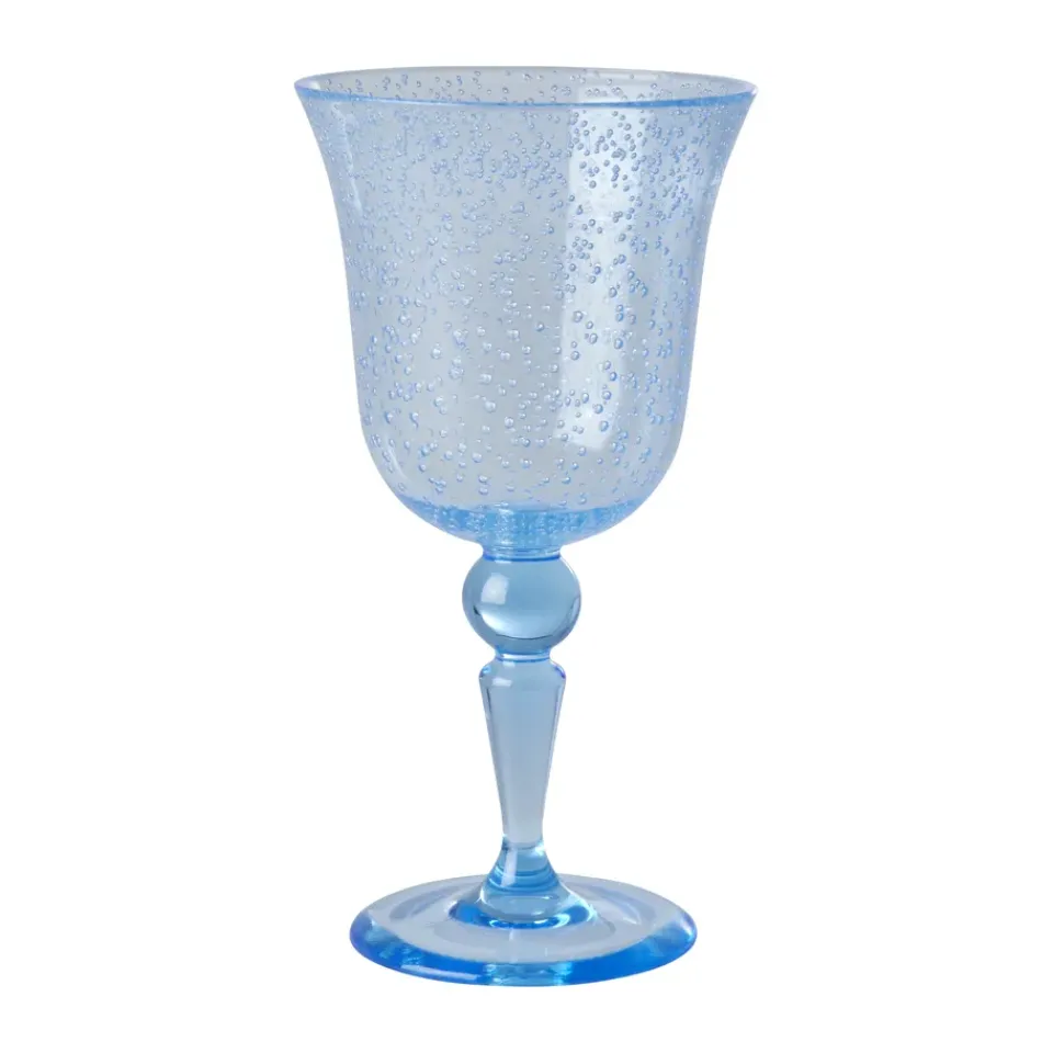 RICE wine glass bubble design 36 cl, Mint Blue Hot