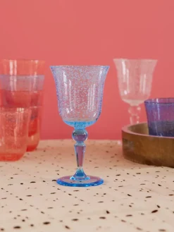 RICE wine glass bubble design 36 cl, Mint Blue Hot