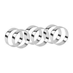 Broste Copenhagen Ring napkin ring 6-pack, Silver finish Silver-coloured Outlet