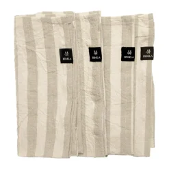 Himla Riviera fabric napkin 45x45 cm 4-pack, Sand Beige Outlet