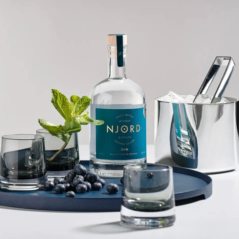 Zone Denmark Rocks ice bucket with pliers, smooth Silver-coloured Outlet