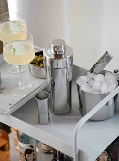 Zone Denmark Rocks measuring glass 3/6 cl, Stainless steel Silver-coloured