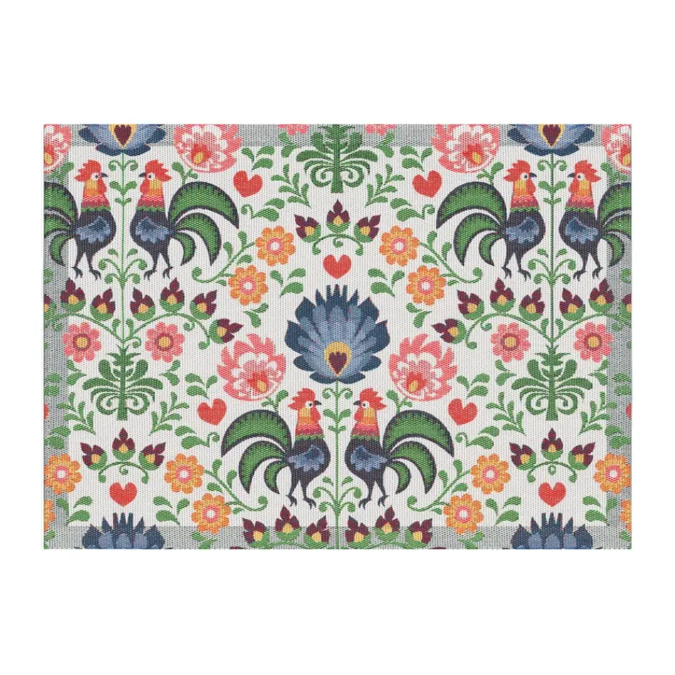 Ekelund Linneväveri Rooster placemat 35x48 cm, Multi Clearance