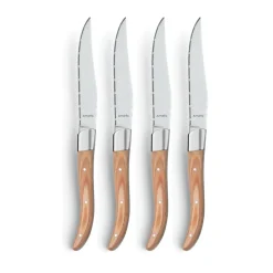 Amefa Royal Steak grill knife 4-pack, Natural in wooden box Beige Best