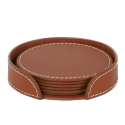 Ørskov coaster 6-pack, cognac Brown Hot