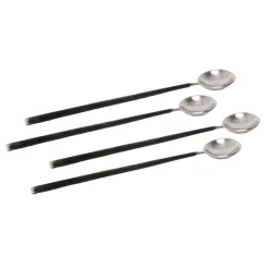 Ørskov Lava latté spoon 4 pieces, Stainless steel Black Hot