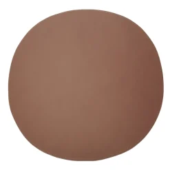 Ørskov placemat leather round, cognac Brown