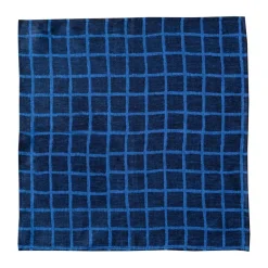 Fine Little Day Rutig jacquardvävd servett 2-pack, Blue-black BlueBlack New