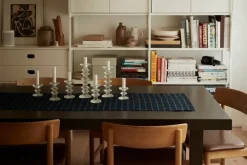 Fine Little Day Rutig jacquard-woven table runner 45x150 cm, Blue-black BlueBlack Clearance