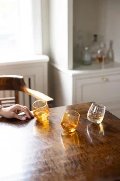 Sagaform tumblers with rounded bottom 30 cl 6-pack, Amber Orange Hot