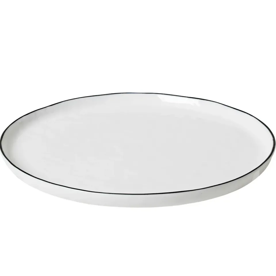 Broste Copenhagen Salt plate without dots, Ø 22 cm White Clearance