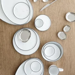 Broste Copenhagen Salt plate without dots, Ø 22 cm White Clearance