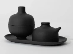 Design House Stockholm Sand soy sauce bottle 12 cl, clay Black Clearance