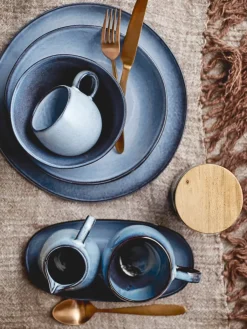 Bloomingville Sandrine breakfast set 12 pieces, Blue Outlet