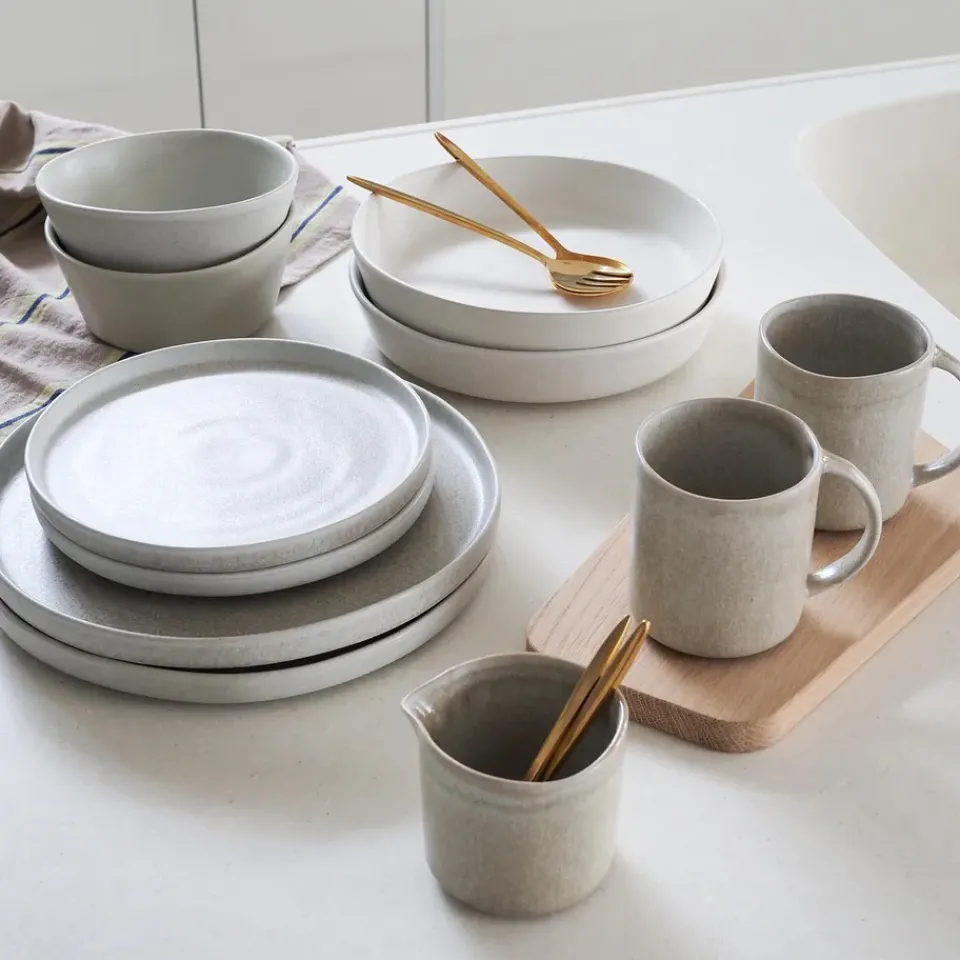 Scandi Living Sandsbro dinner plate, Light , Ø26 cm Grey
