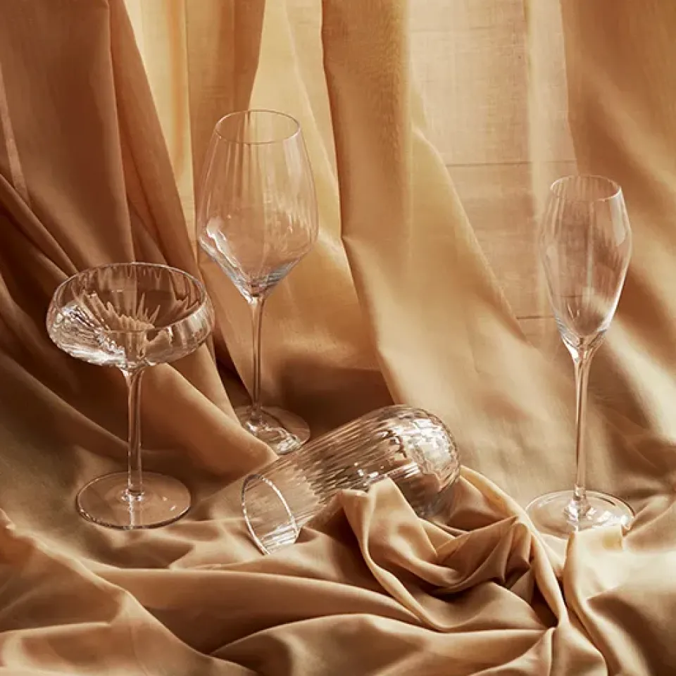 Broste Copenhagen Sandvig champagne glass, Clear Transparent Outlet