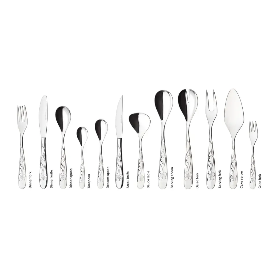 Hardanger Bestikk Sanna cake set, 7 pieces Silver-coloured Best