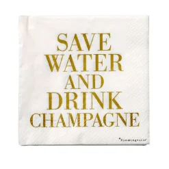 Bloomingville Save water napkin 20-pack, 33x33 cm White Best