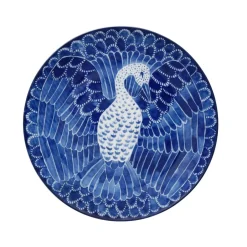 Götefors Porslin Selma plate bird Ø 21 cm, 21 cm Blue Hot