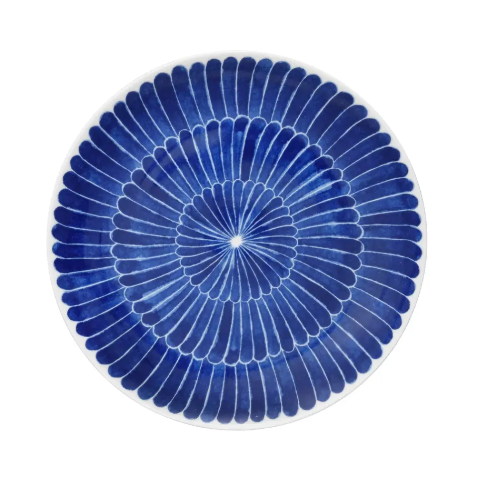 Götefors Porslin Selma plate feathers Ø 21 cm, 21 cm Blue