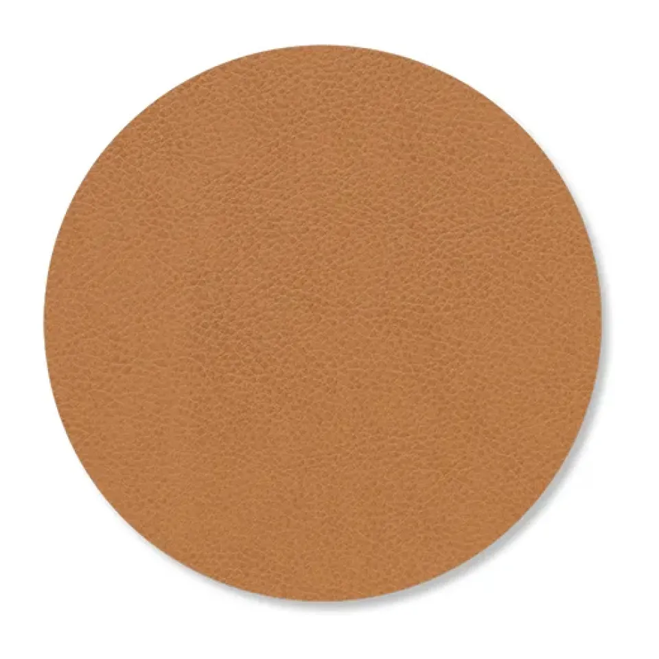 LIND DNA Serene coaster circle Ø10 cm, Nature BrownOrange Hot