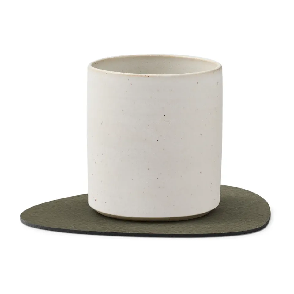 LIND DNA Serene coaster curve 11x13 cm, Moss Green