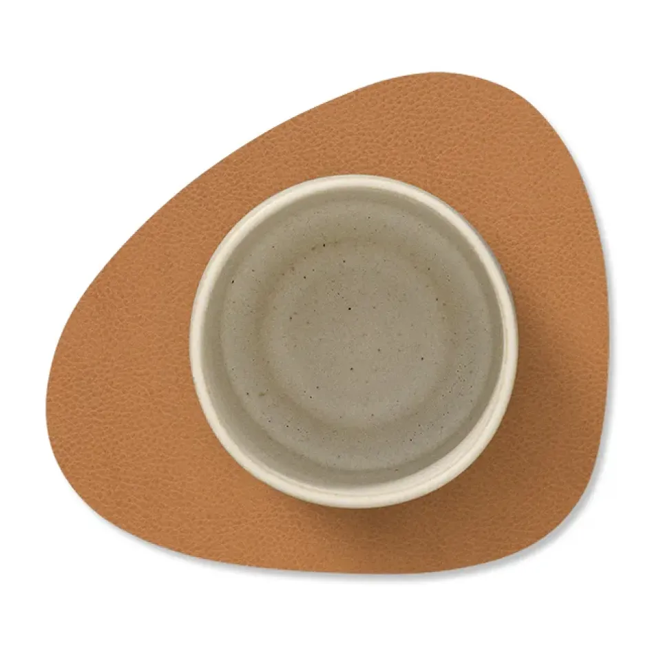 LIND DNA Serene coaster curve 11x13 cm, Nature BrownOrange Sale