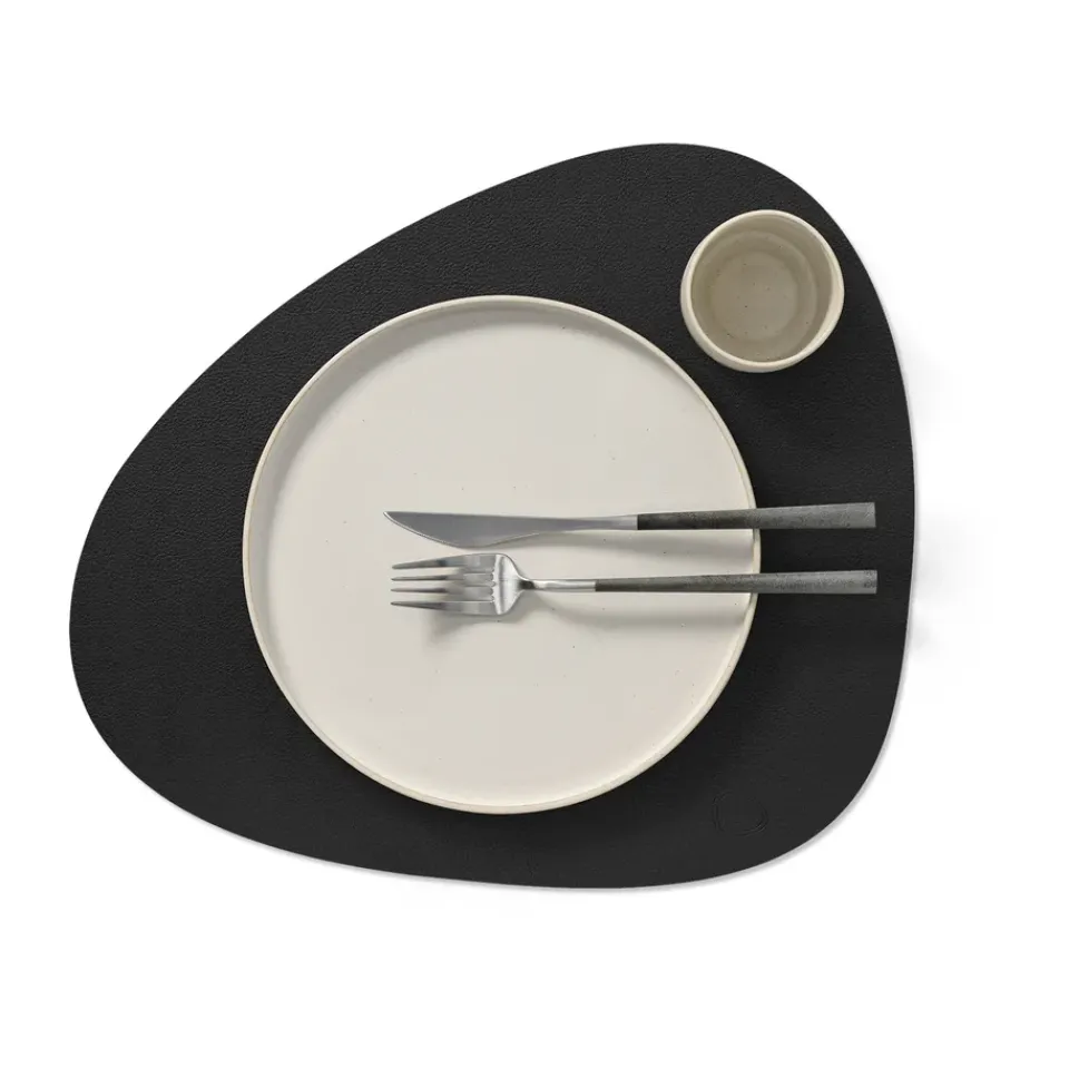 LIND DNA Serene placemat curve L 37x44 cm, Black New