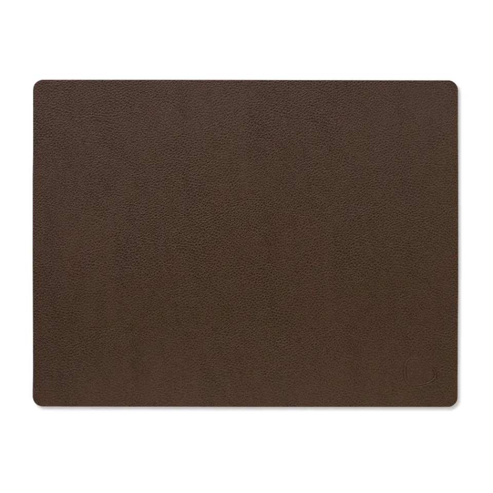 LIND DNA Serene placemat square M 26.5x34.5 cm, Hazel Brown