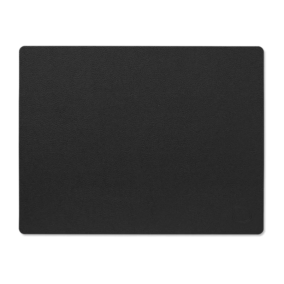 LIND DNA Serene placemat square M 26.5x34.5 cm, Black Clearance