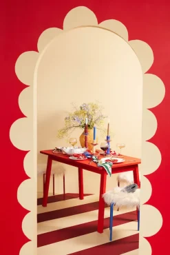 Byon Shell Line side plate S 13x16 cm, White-red Pink Sale