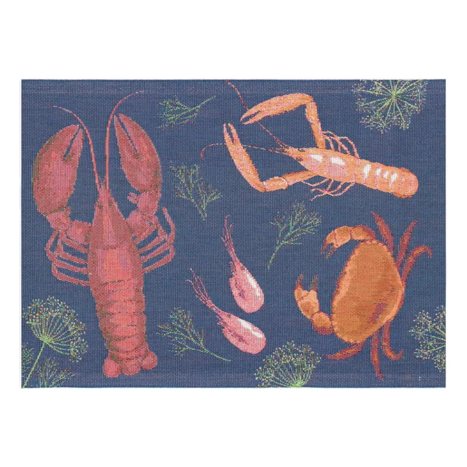 Ekelund Linneväveri Shellfish party placemat, 35x48 cm Multi Outlet