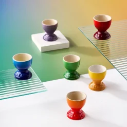 Le Creuset Signature stoneware egg cup 6-piece, Rainbow Multi