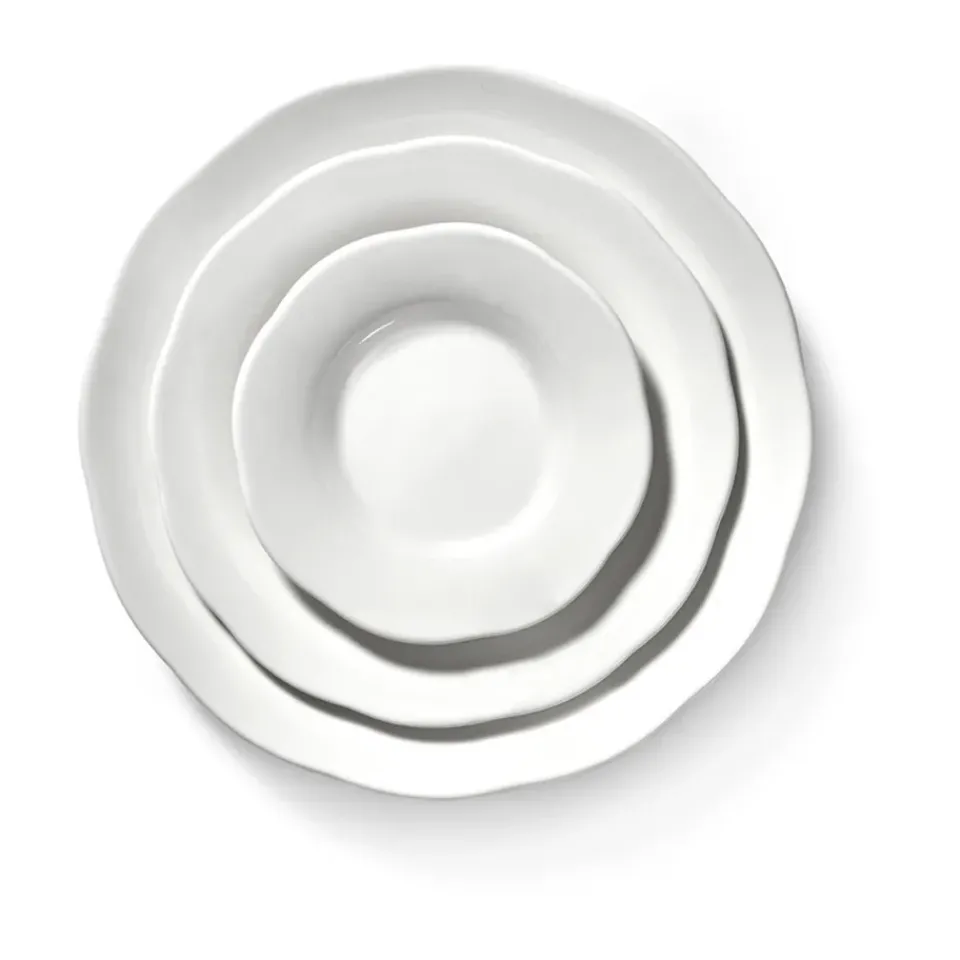 Serax Silhouette deep side plate M Ø15 cm 4-pack, White Best